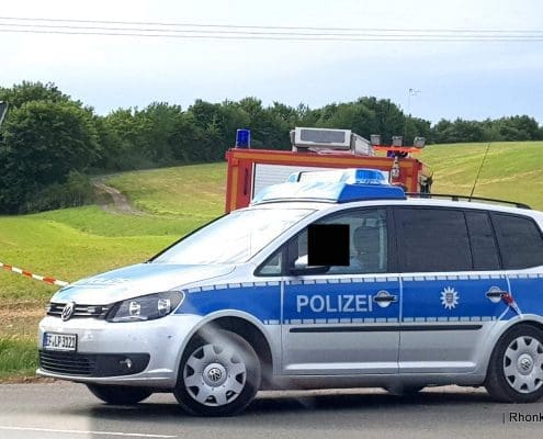 Amtshilfe Polizei - Sicherung eines Tatortes! | Foto: rhoenkanal.de
