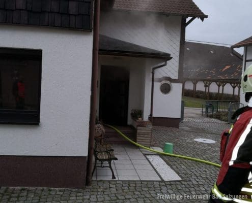 Brand einer Elektroverteilung in Wohnhaus