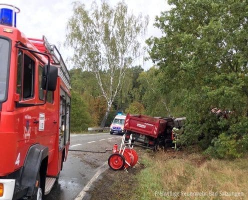 Verkehrsunfall mit Lastwagen vor Urnshausen!
