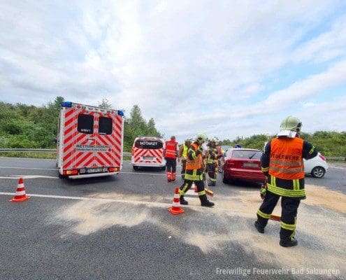 Verkehrsunfall B62 - Ortsumfahrung Leimbach