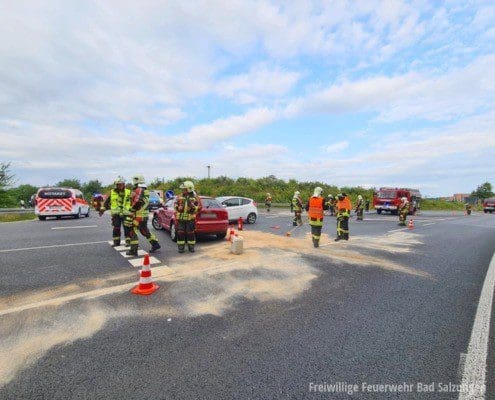 Verkehrsunfall B62 - Ortsumfahrung Leimbach