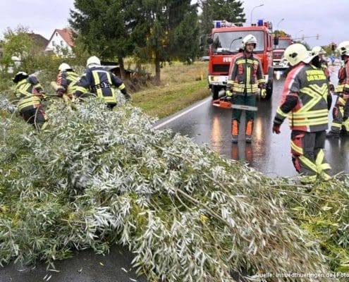 Sturm "Ignatz" über Bad Salzungen | Feuerwehr Bad Salzungen im Einsatz | Foto: Heiko Matz