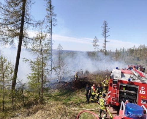 Waldbrand am Kissel/ Alte Warth | Feuerwehr Bad Salzungen